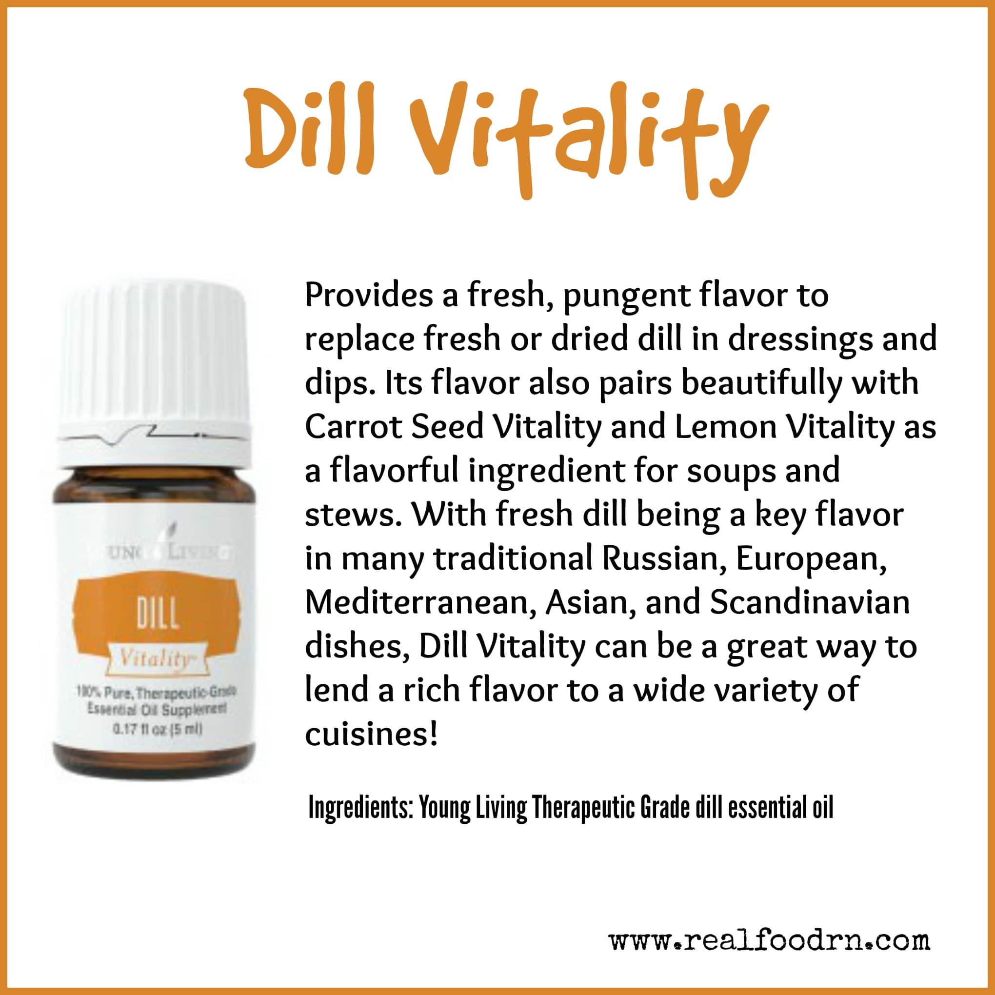Dill Vitality Essential Oil Real Food RN