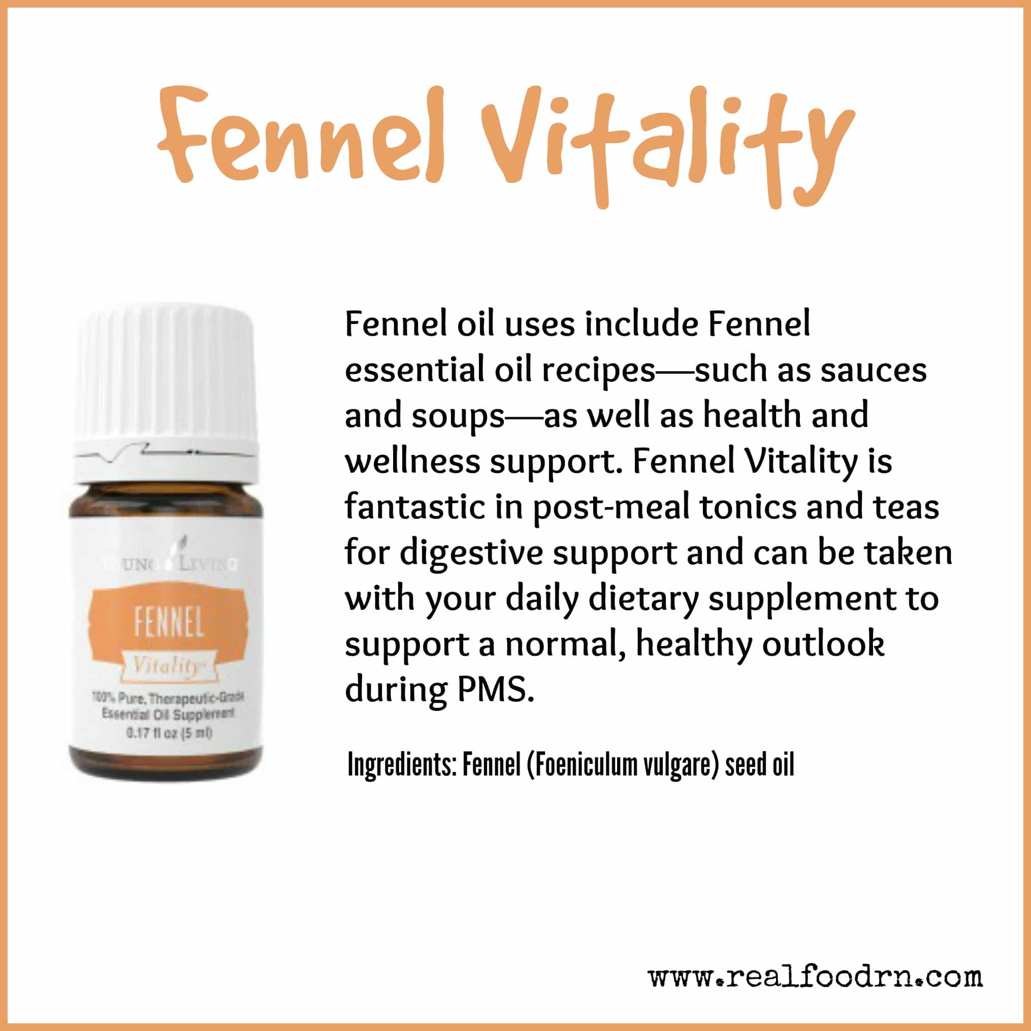 Fennel Vitality Essential Oil Real Food RN