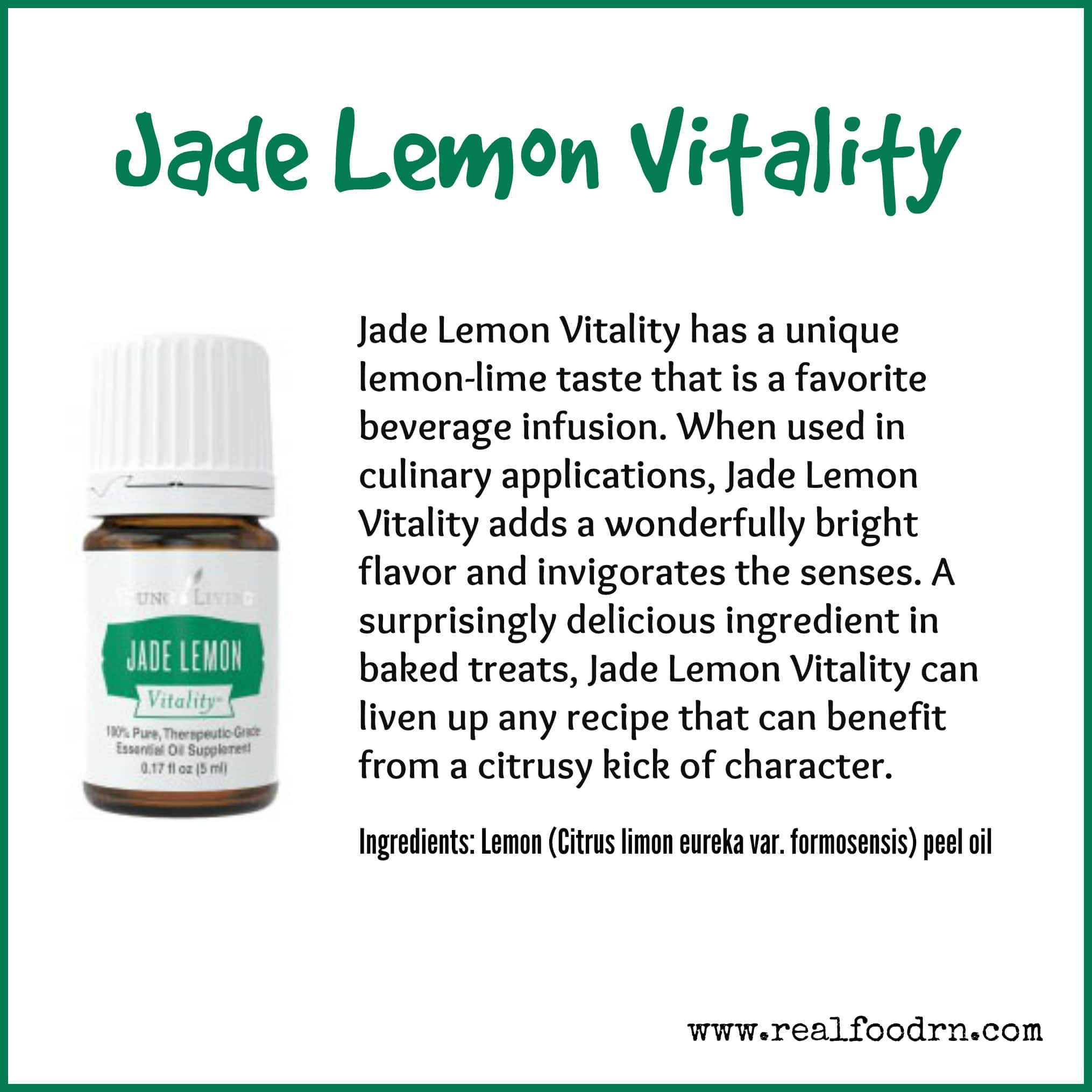 Jade Lemon Vitality Essential Oil Real Food RN