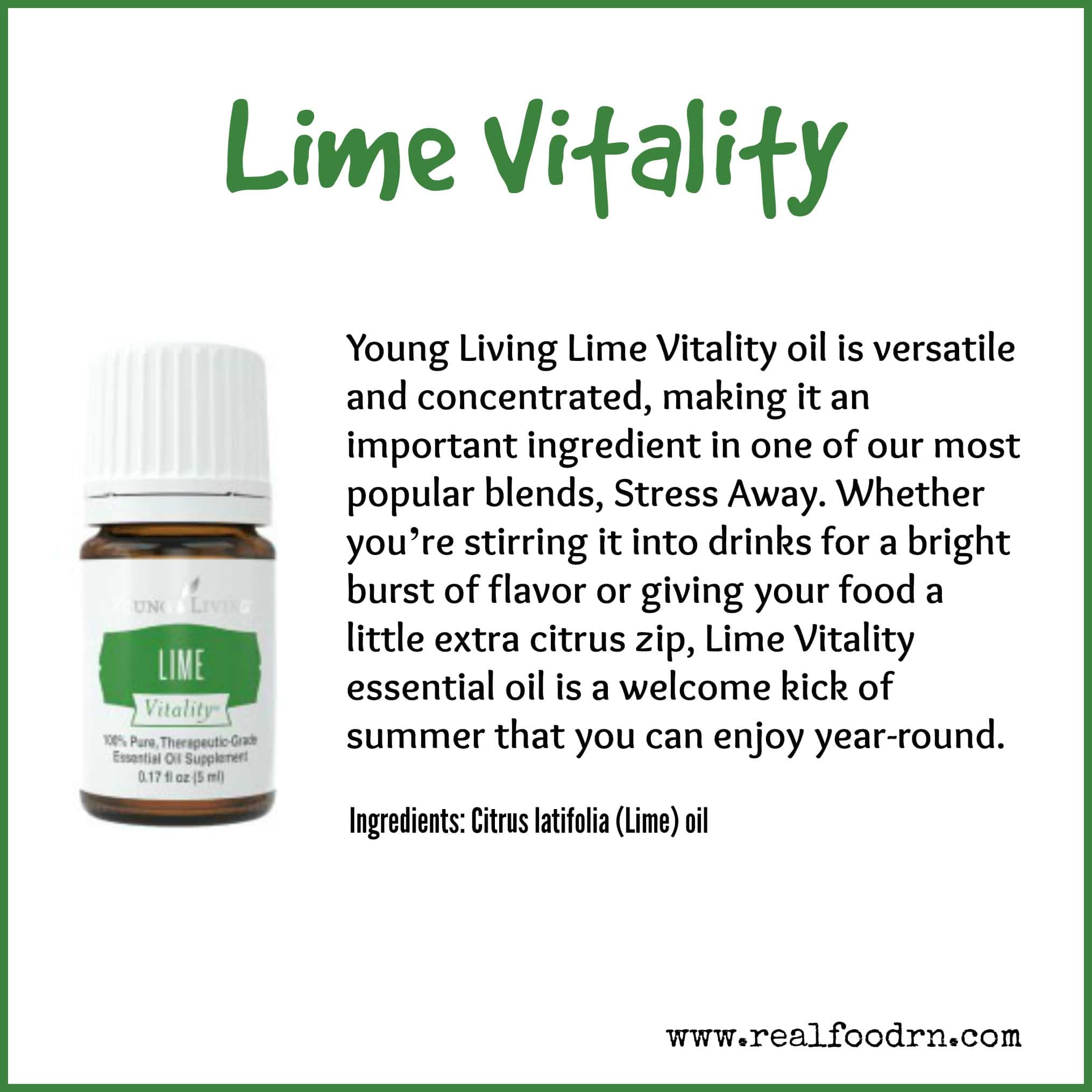 Lime Vitality Essential Oil Real Food RN