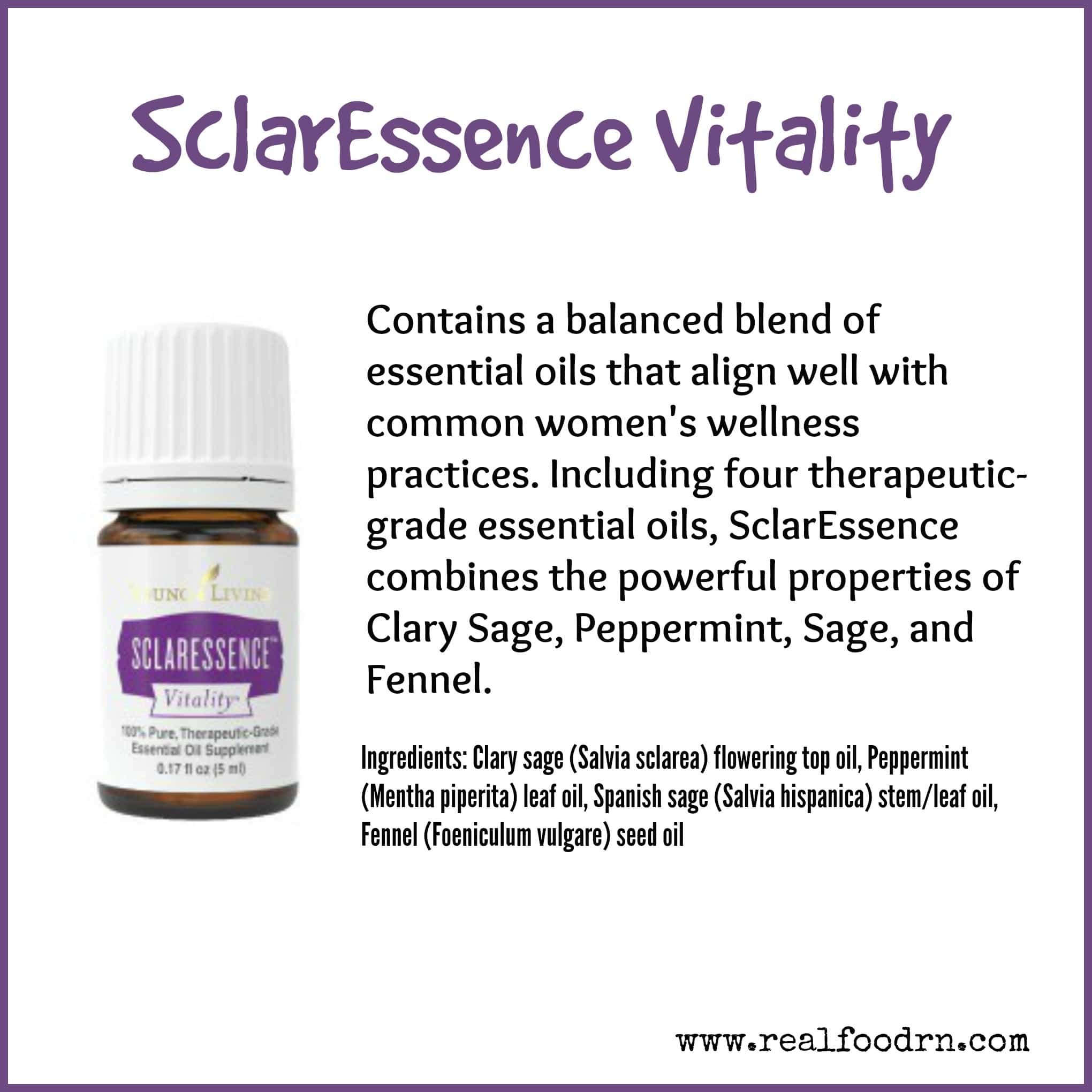 SclarEssence Vitality Essential Oil Real Food RN