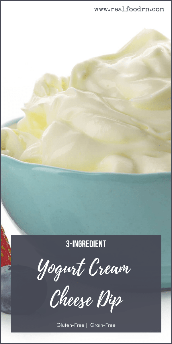 3Ingredient Yogurt Cream Cheese Dip Real Food RN
