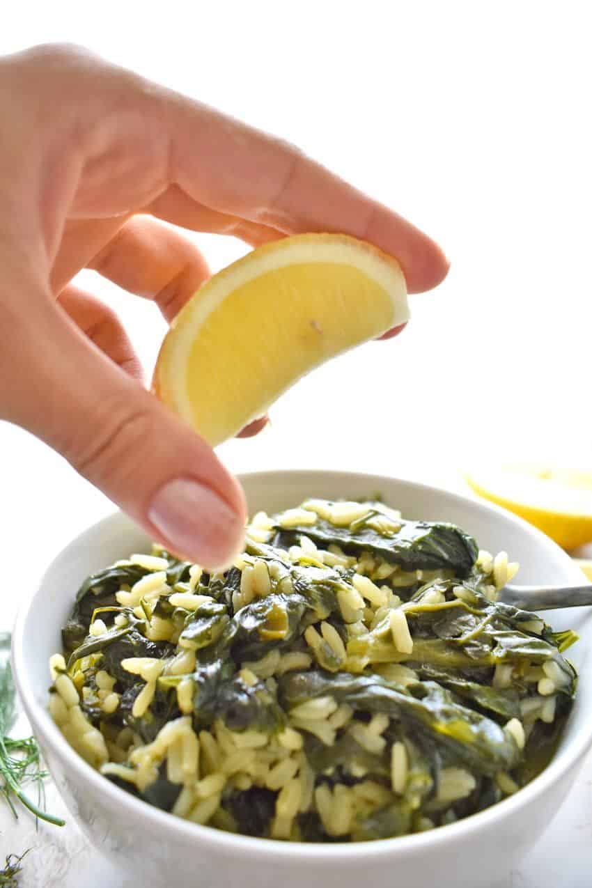 Greek Spinach Rice (Spanakoryzo) Real Greek Recipes
