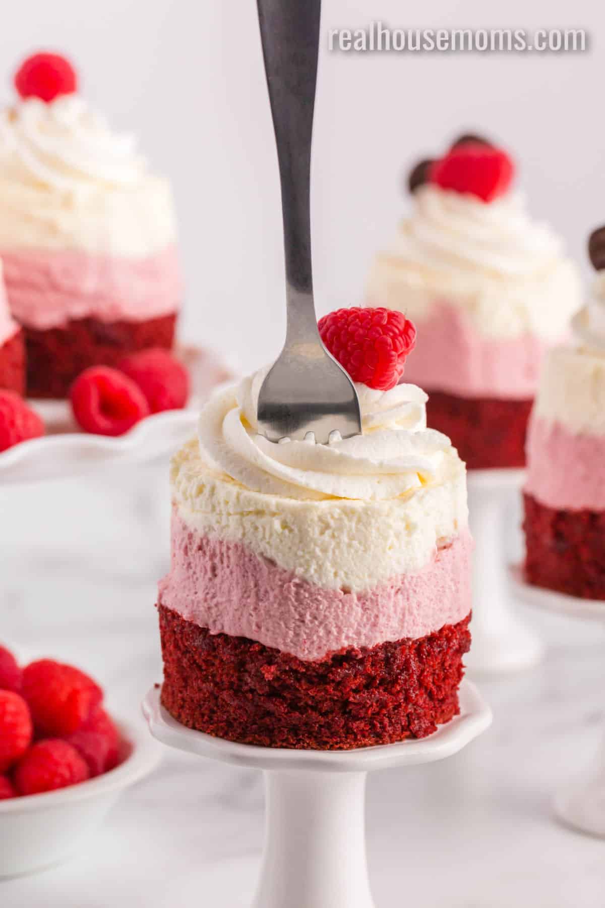 Mini Raspberry Mousse Cakes ⋆ Real Housemoms