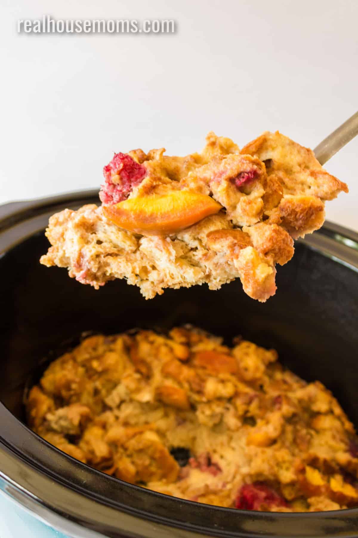 Peach Raspberry Slow Cooker French Toast ⋆ Real Housemoms