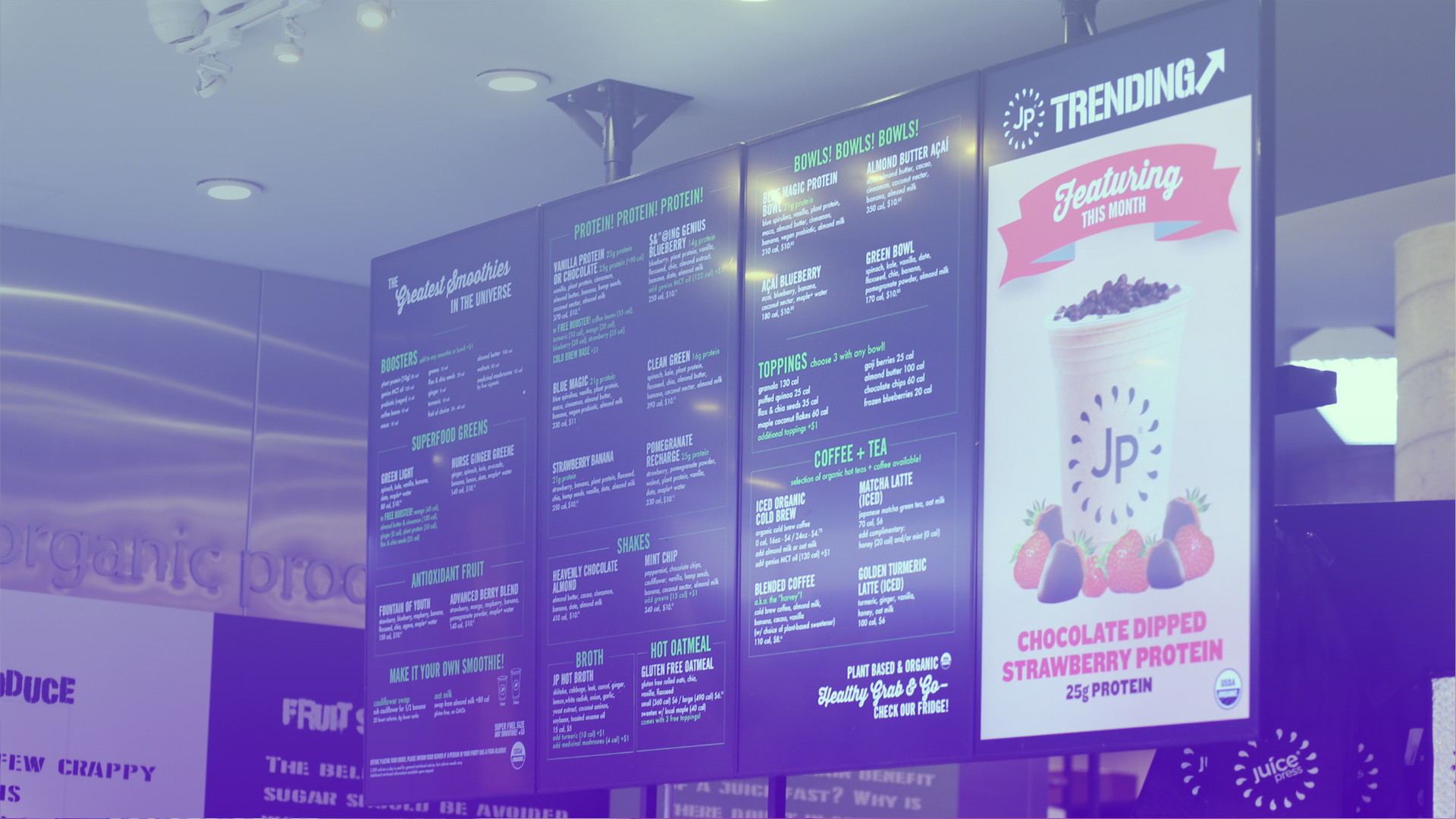 Juice Press Digital Menu Boards Reality Interactive