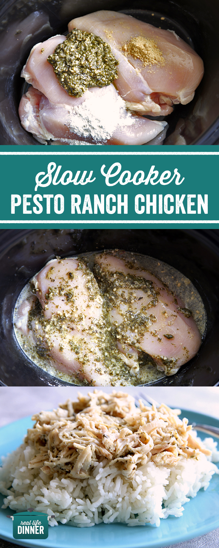 Slow Cooker Pesto Ranch Chicken Real Life Dinner