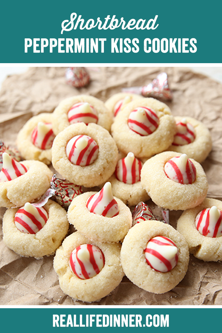 Shortbread Peppermint Kiss Cookies Real Life Dinner