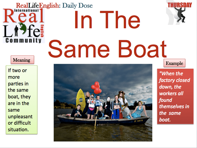 All In The Same Boat Idiom