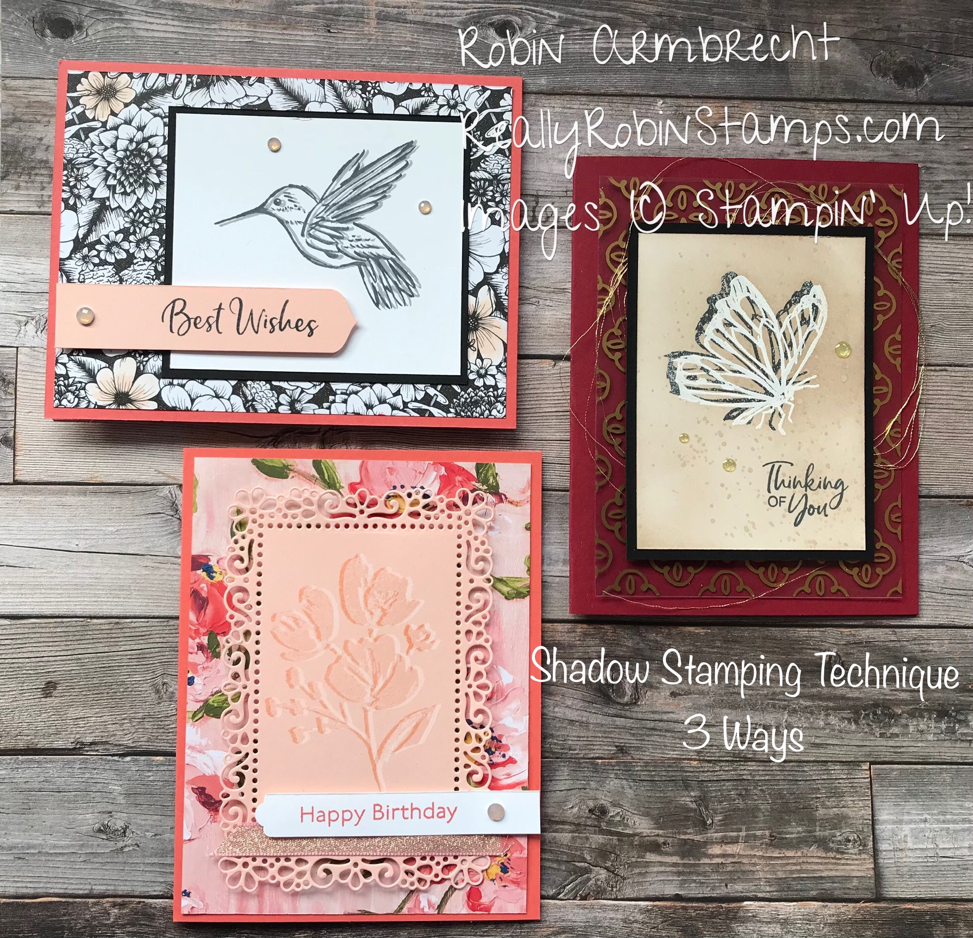 Shadow Stamping Technique 3 Ways Robin Armbrecht, Stampin' Up