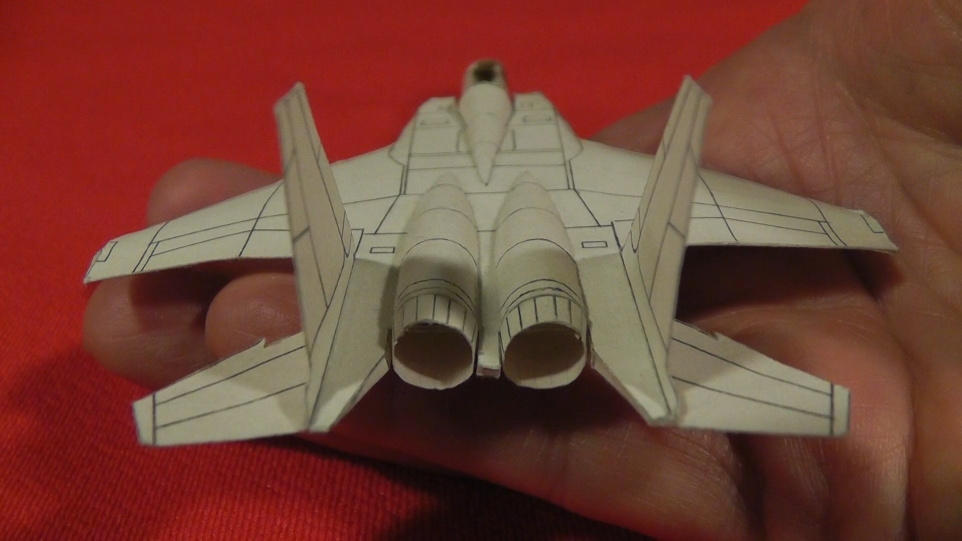 F15 Eagle Scale Model Real Paper Flight