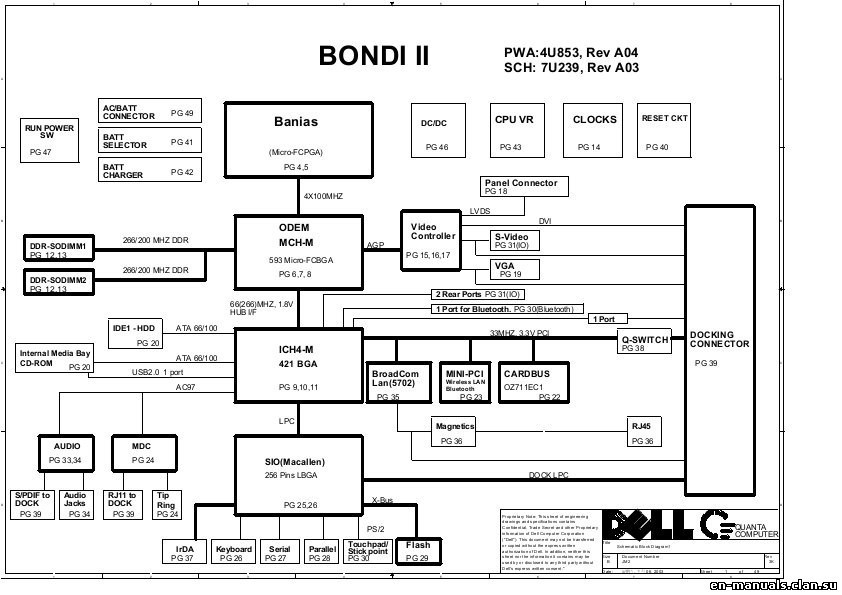 Schematic boardview Dell Latitude D600 & Inspiron 600M