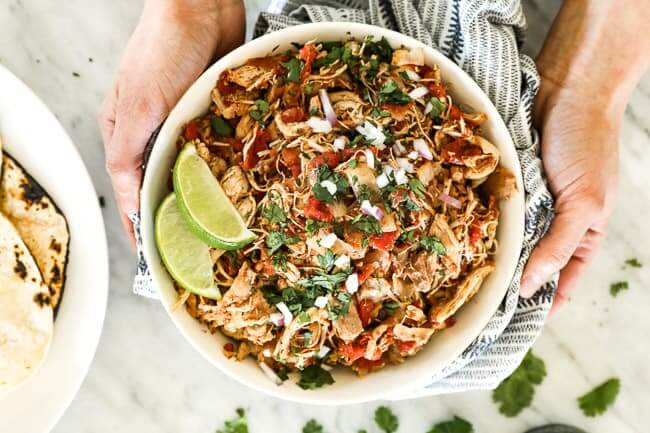 Chicken Tinga (Paleo, Whole30 + Keto) Instant Pot or Slow Cooker The
