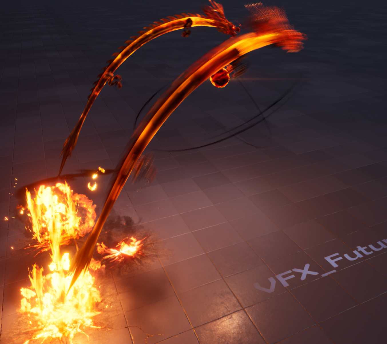 VFX UE4 Fire Dragon! Real Time VFX