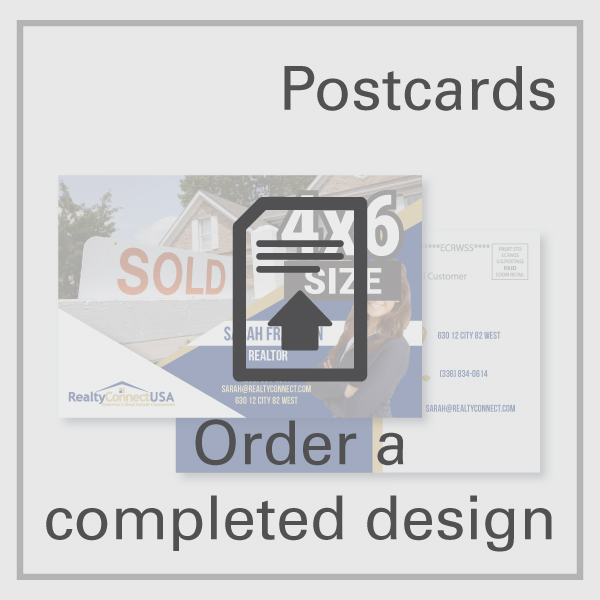 Postcards Order completed design Realty Connect Store