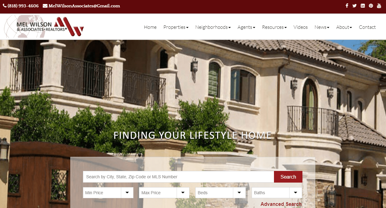 San Fernando Valley Real Estate Agent Mel Wilson Launches New site