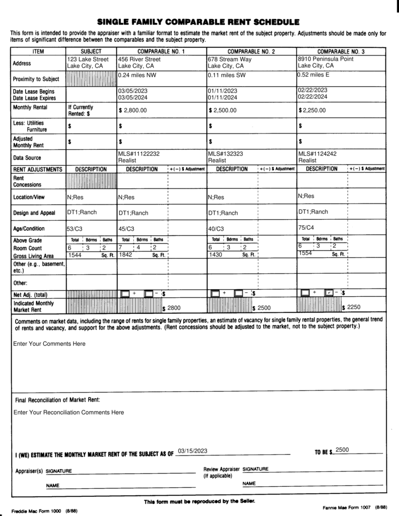 Form 1007 Explained (With Example) Realvals