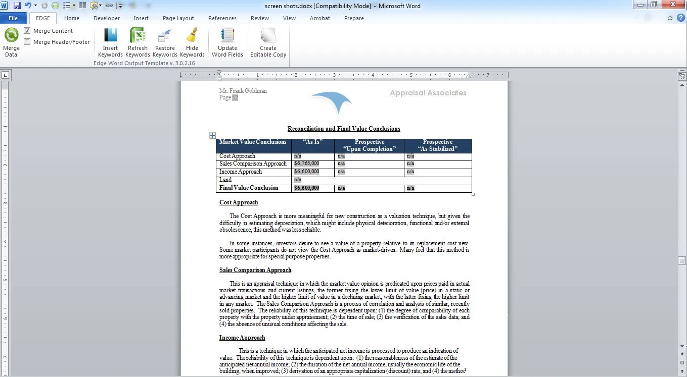 Appraisal Product Suite RealWired
