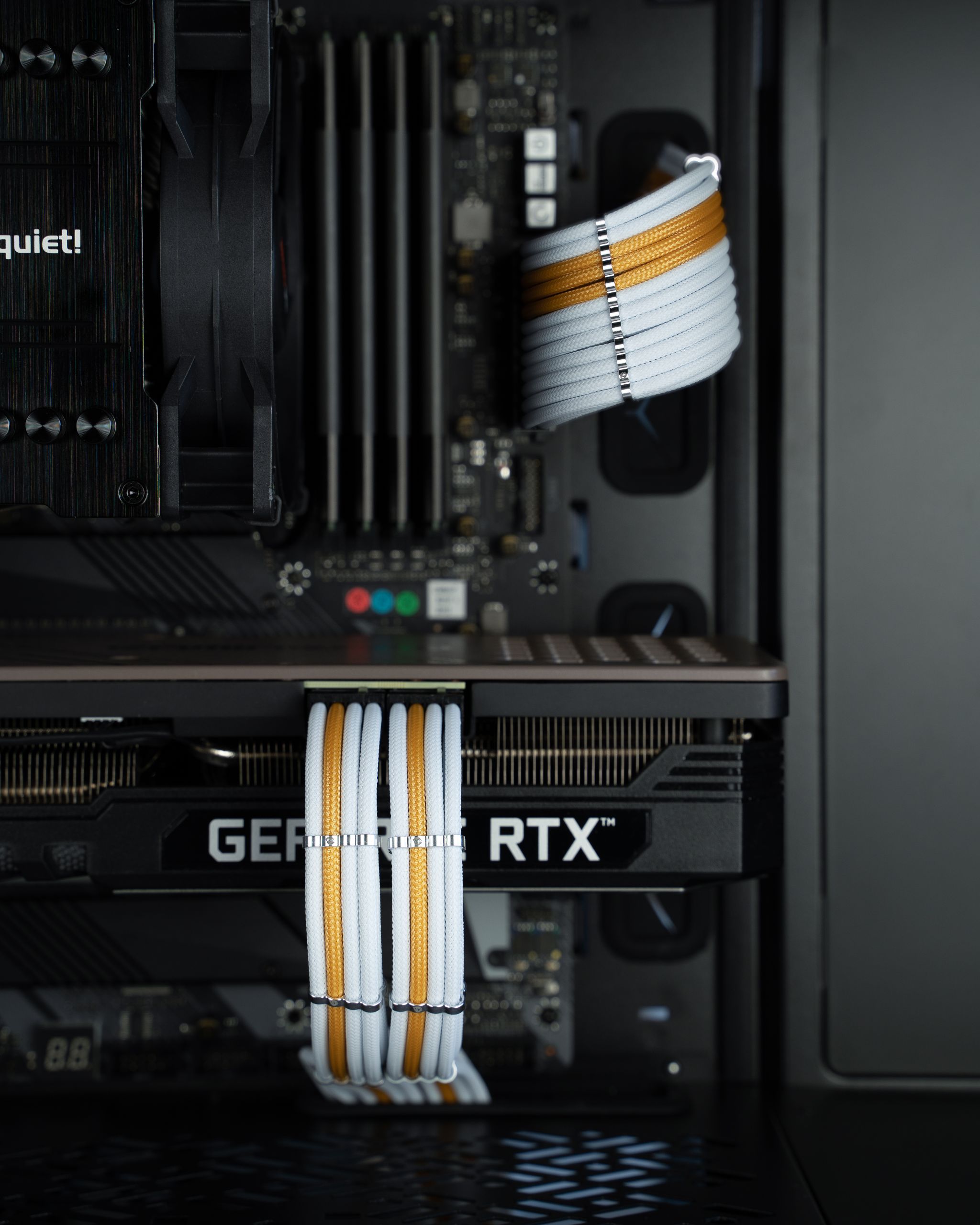 Premiums PSU Extension Kit White & Gold Reaper Cable