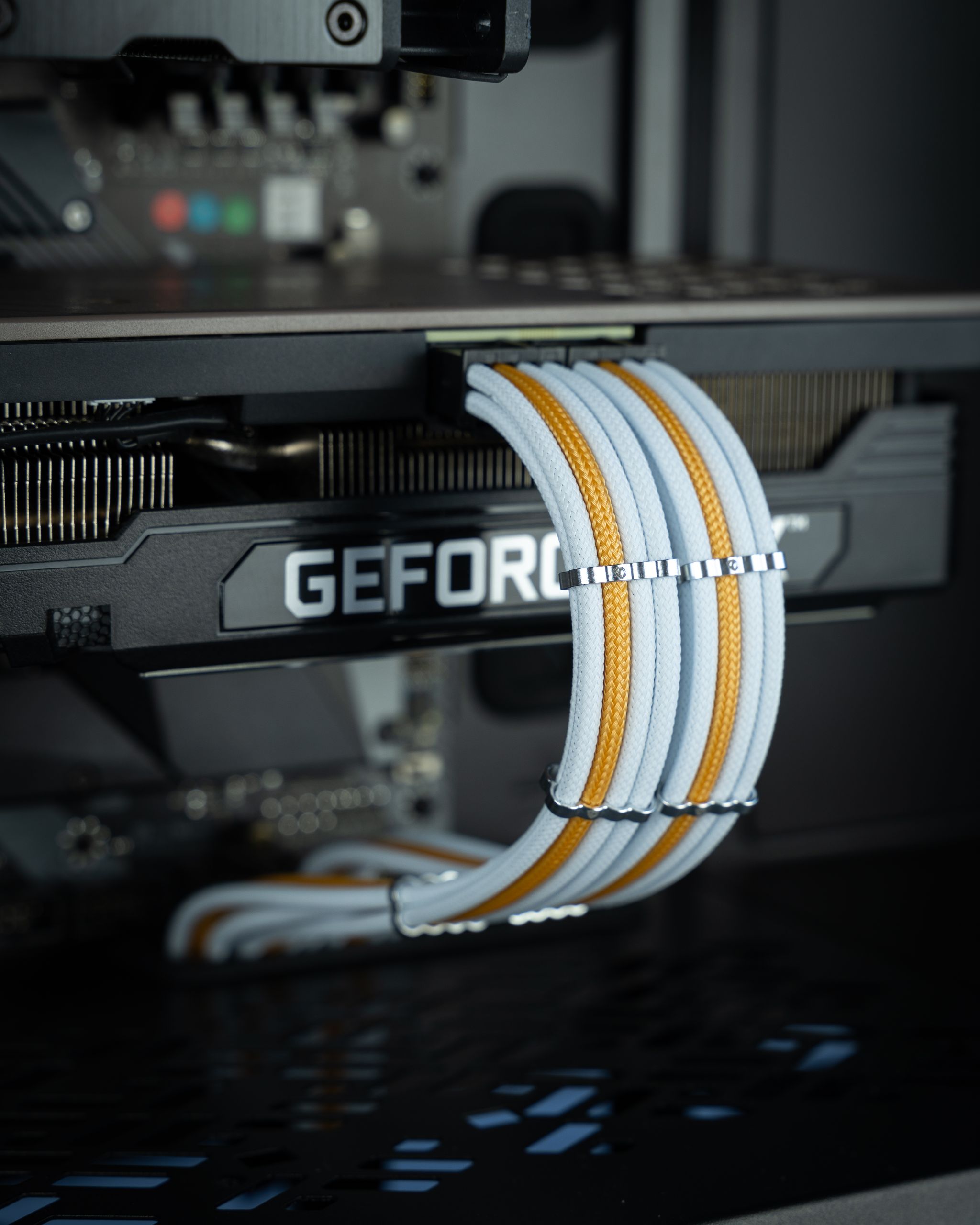 Premiums PSU Extension Kit White & Gold Reaper Cable