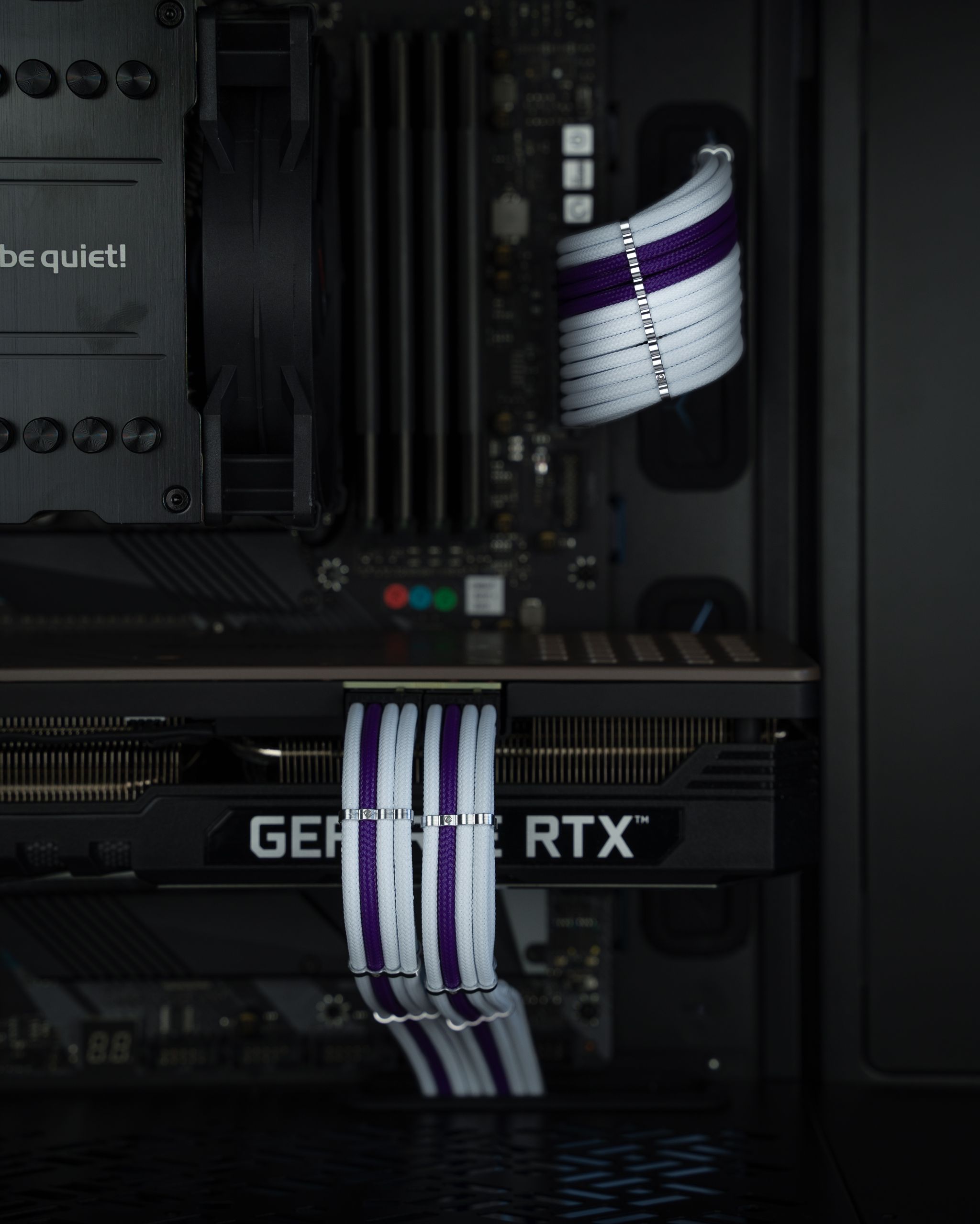 Premiums PSU Extension Kit White & Purple Reaper Cable