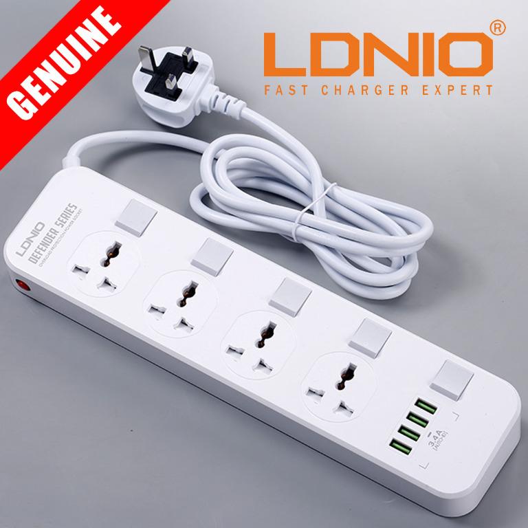 LDNIO Defender Series4 Socket4 USB Power Strip