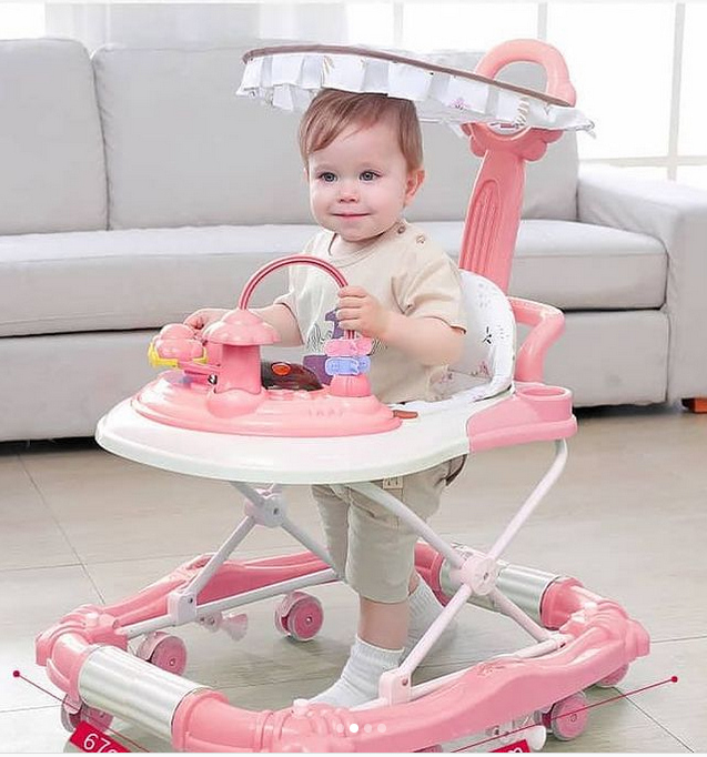 Multifunctional Baby Walker With Detachable Roof And Handle Bar (BAY00