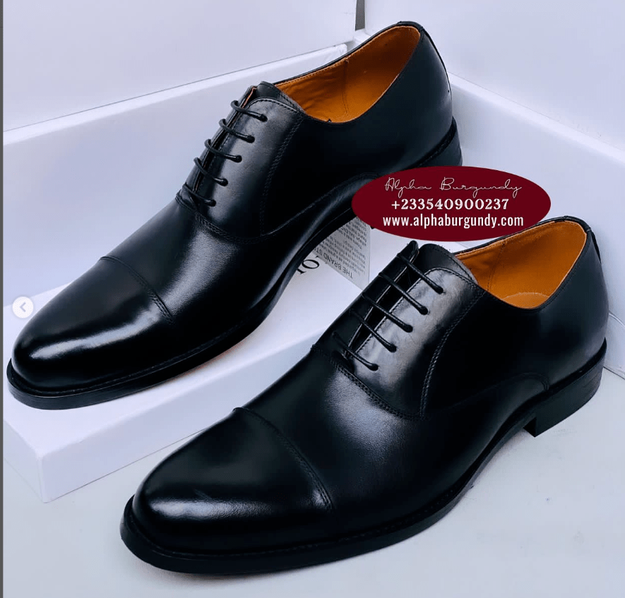 Black Derby Toe Cap Shoe For Men In Ghana Reapp
