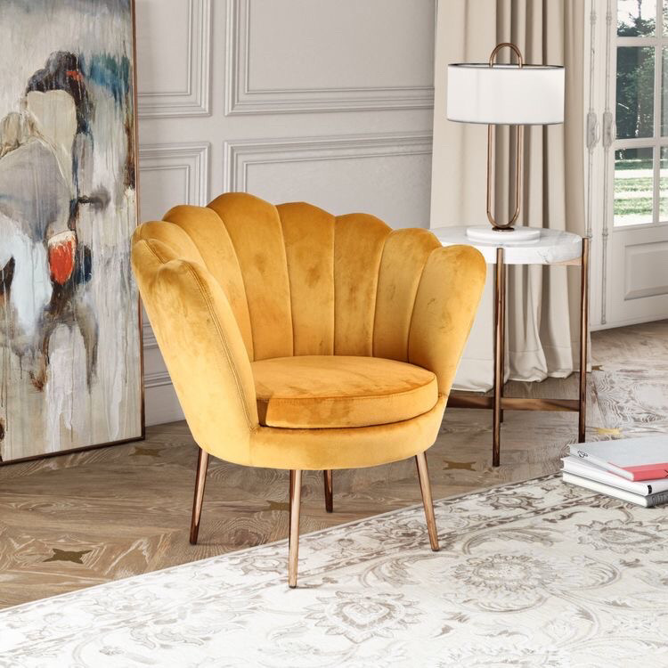 Yellow Velvet Chair