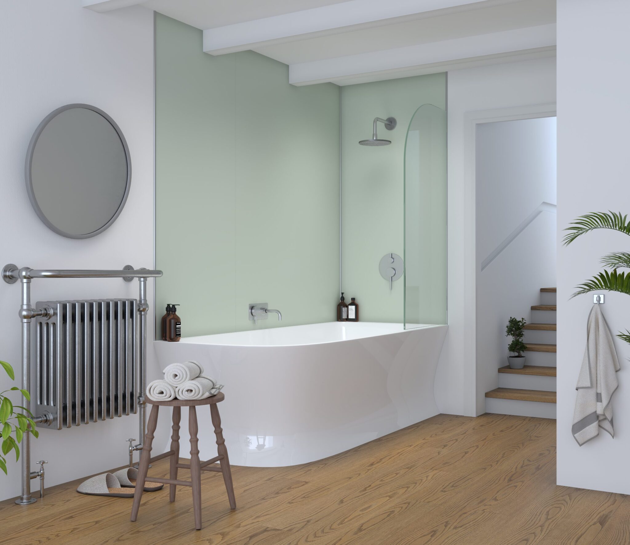 Selkie 'Sage' Bathroom Wall Panel Available from Rearo Laminates