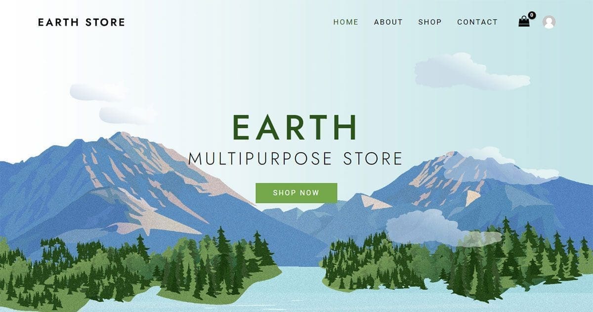 Earth Store WordPress Free Templates Reason Hosting