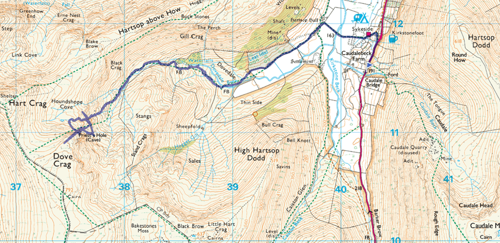 Walk to the Priest Hole Cave in Dovedale