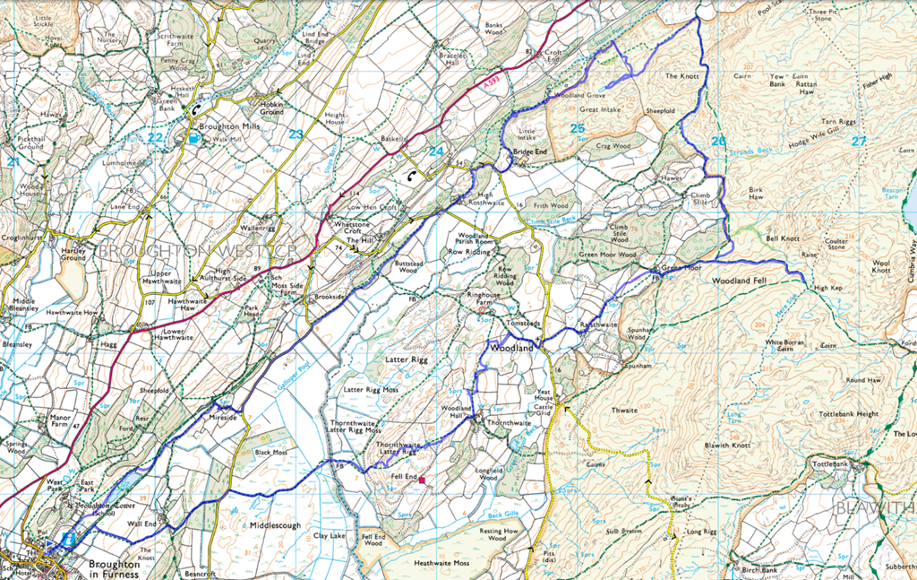 Walk from Broughton in Furness