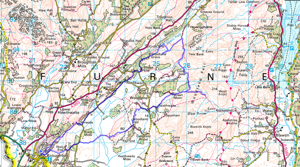 Walk from Broughton in Furness