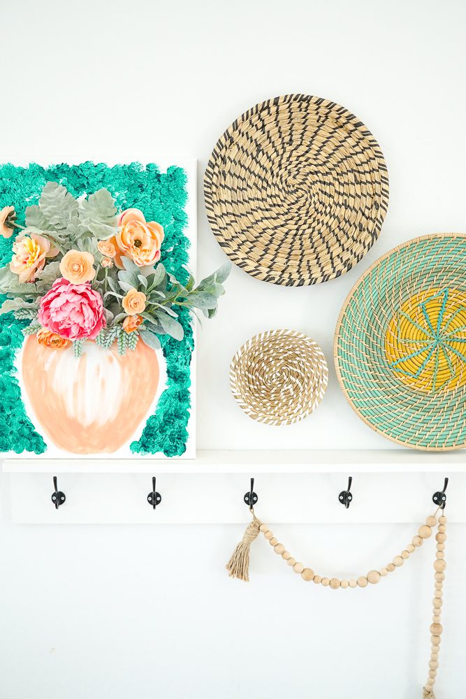 DIY Colorful Floral Canvas in 30 Minutes