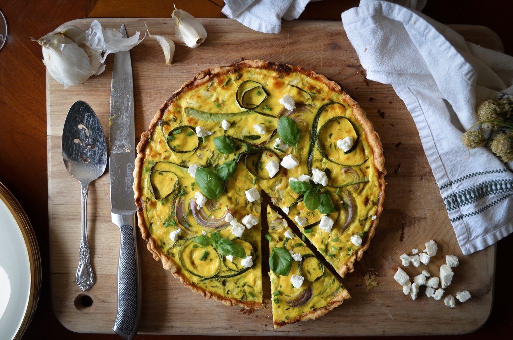 Duck Egg Quiche with Garden Vegetables Cerise Chérie