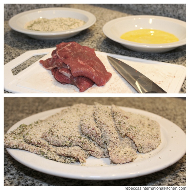 Rebecca's International Kitchen Beef Milanesas & Humita Argentinian