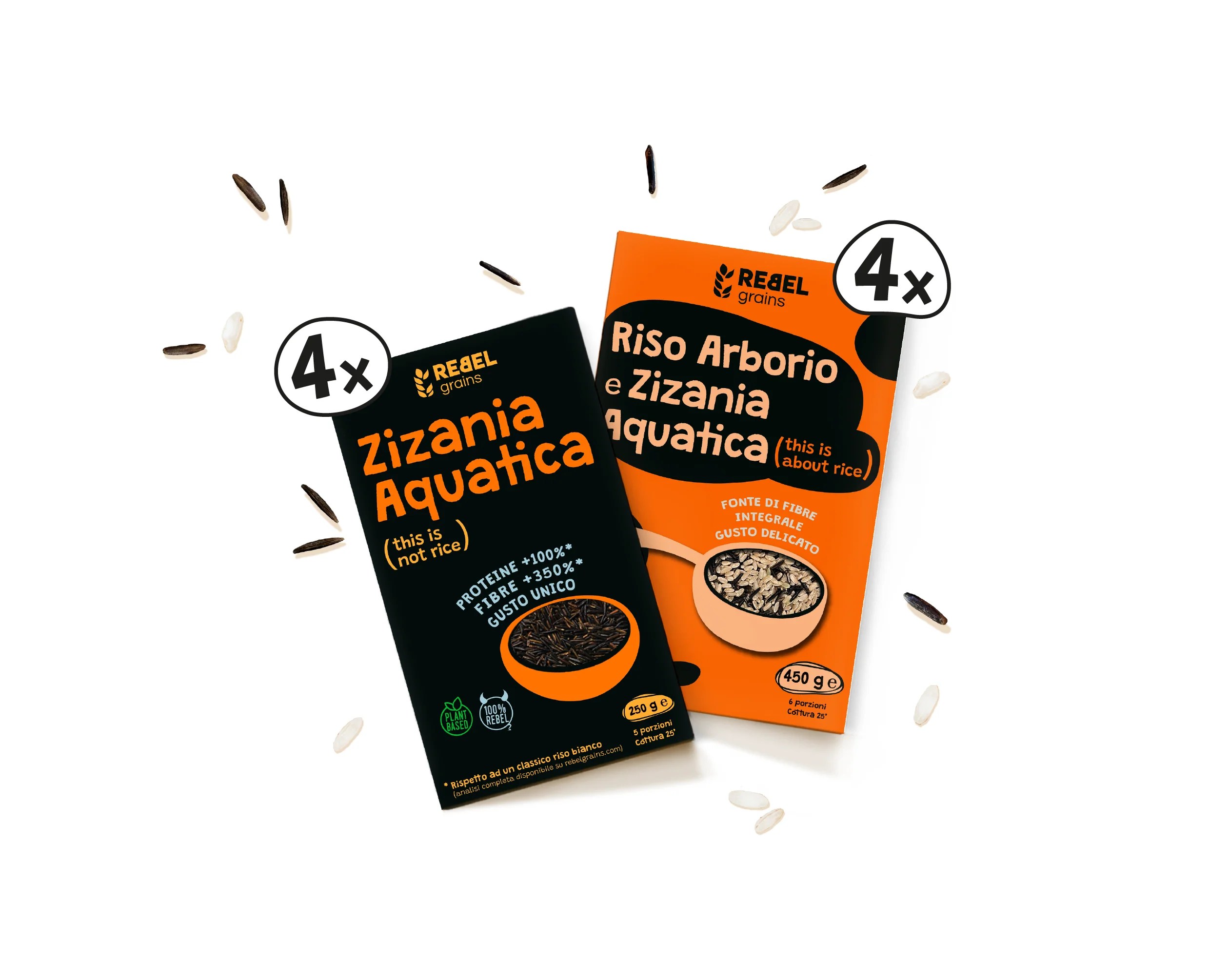 Rebel Rice Zizania Aquatica & Whole Arborio Rice Rebel Grains