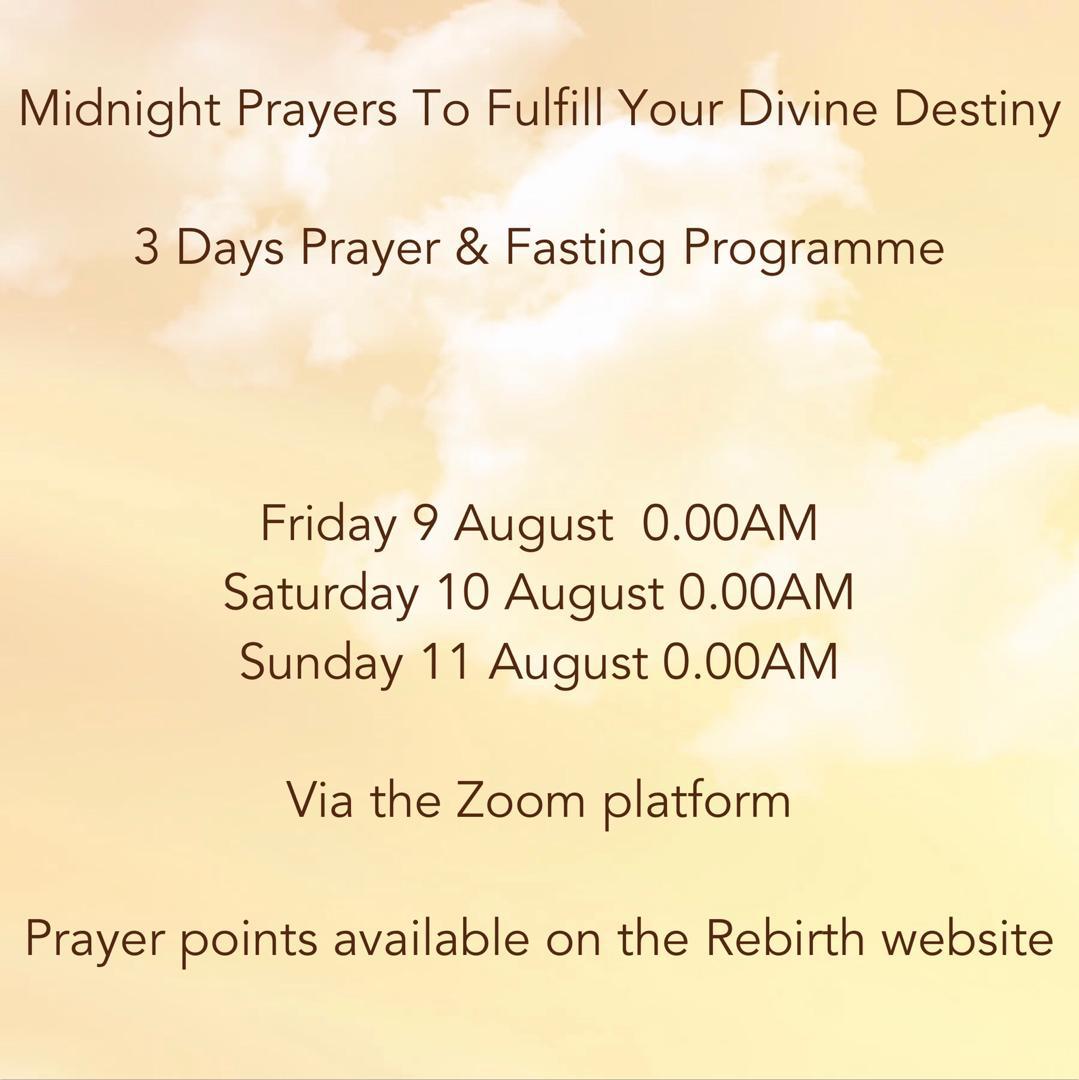 3 Days Midnight Prayers To Fulfill Your Divine Destiny Rebirthrwc