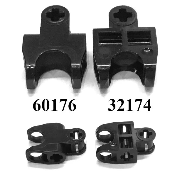 LEGO PART 32174 Technic Axle Connector 2 x 3 with Ball Socket, Open