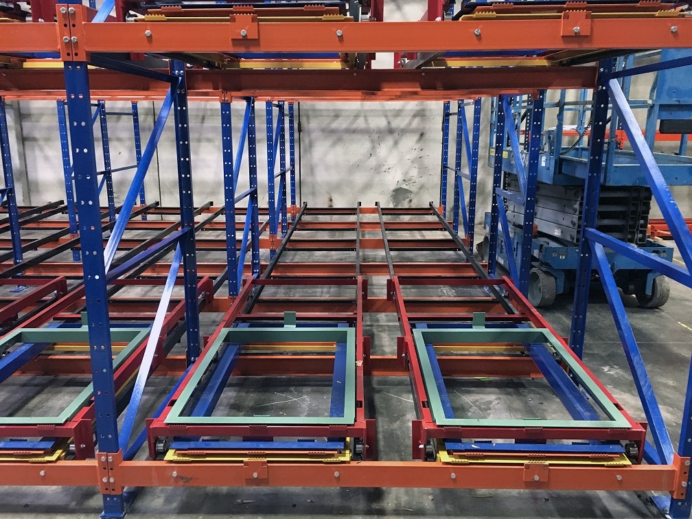 Push Back Rack REB Storage