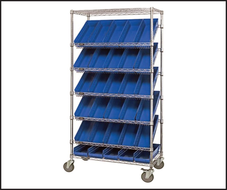 Gravity Flow Shelving REB Storage Systems