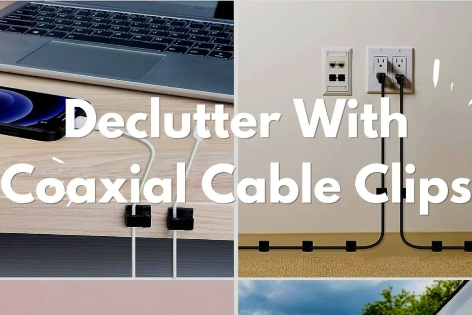 Cable Management with Coaxial Cable Clips Guide with