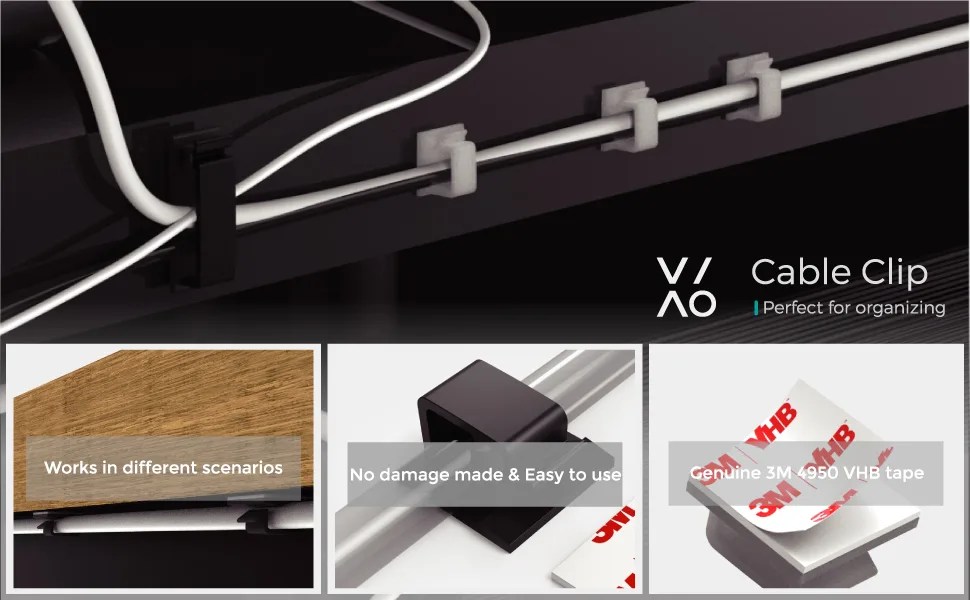 Cable Management with Coaxial Cable Clips Guide with