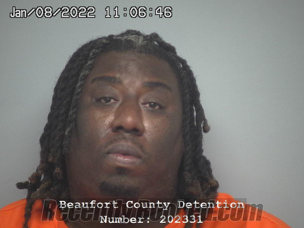 Recent Booking / Mugshot for QUINTIN JABARI DOE in Beaufort County
