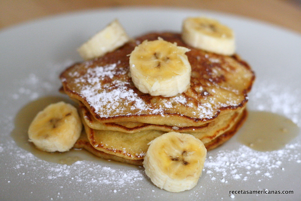 Tortitas de Plátano (Banana Pancakes) Recetas Americanas