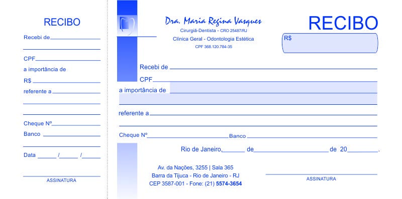 Recibo de Orçamento, modelos, informações.