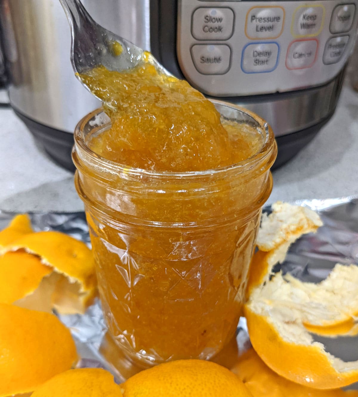 Orange Jam In Instant Pot Pressure Cooker Using Fresh Oranges