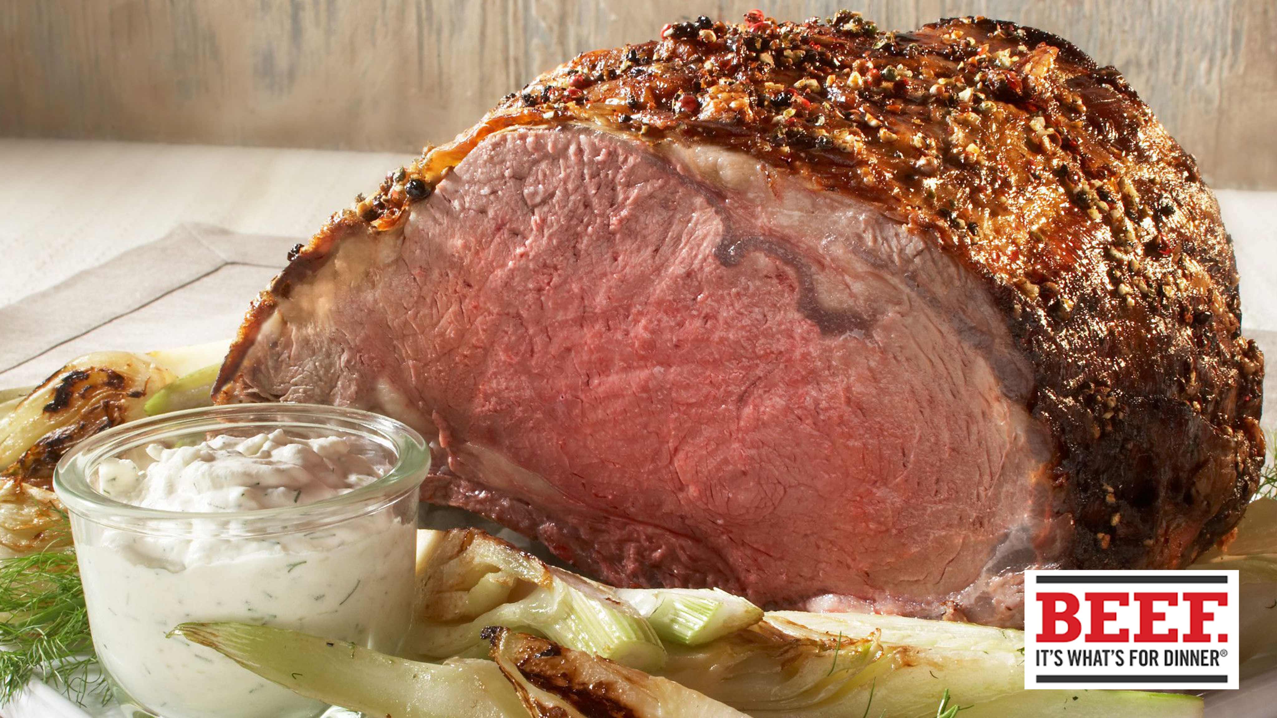 Rowe's IGA Supermarkets Recipe Rib Roast with Horseradish Sauce