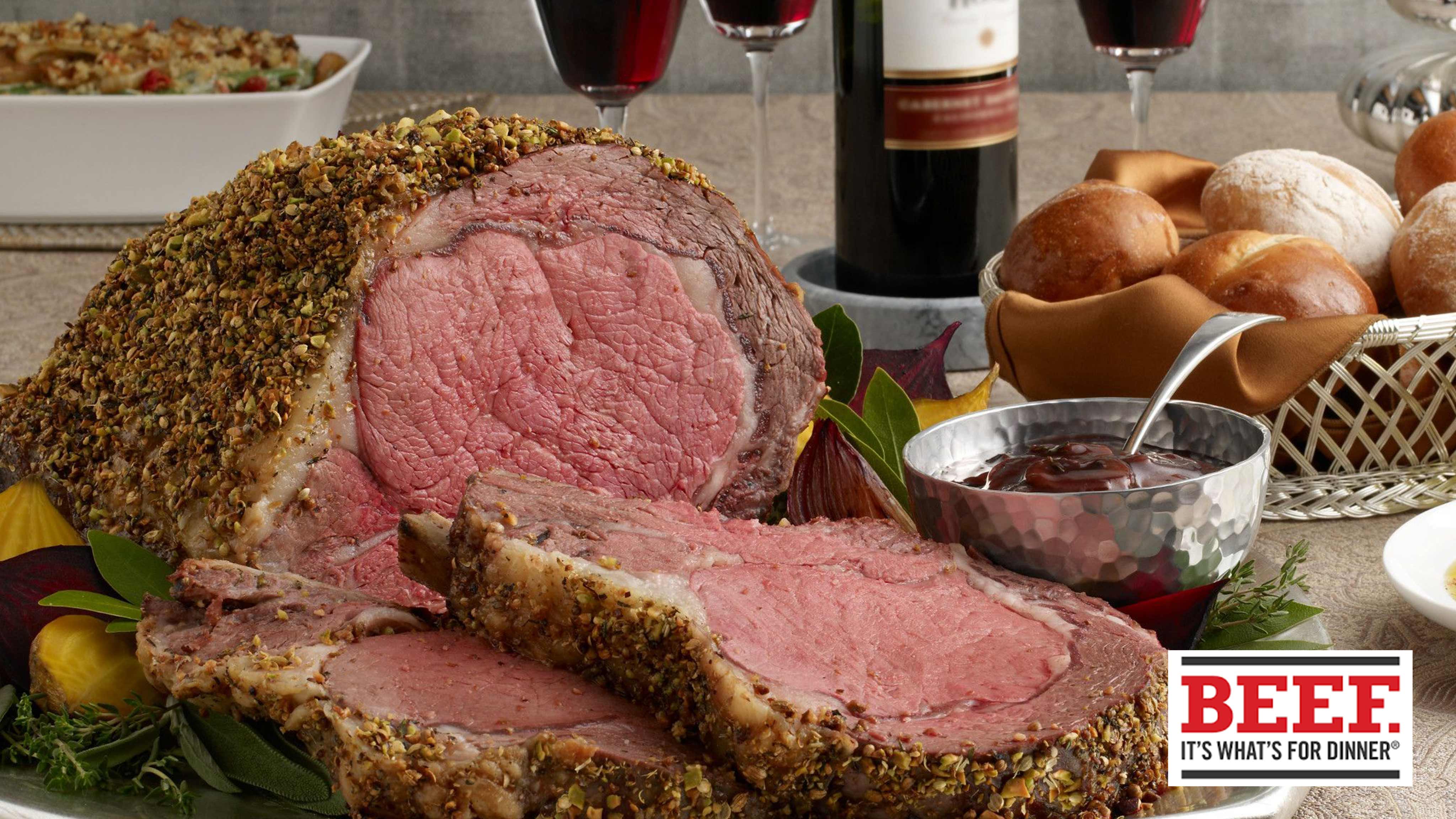 James IGA Country Store Recipe PistachioCrusted Beef Rib Roast with